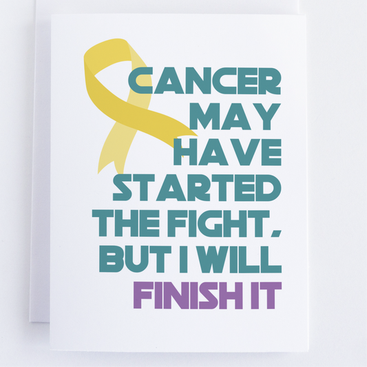 Cancer Fight Greeting Card, Cancer Sucks Fight It Card - Thinking Of You Card.