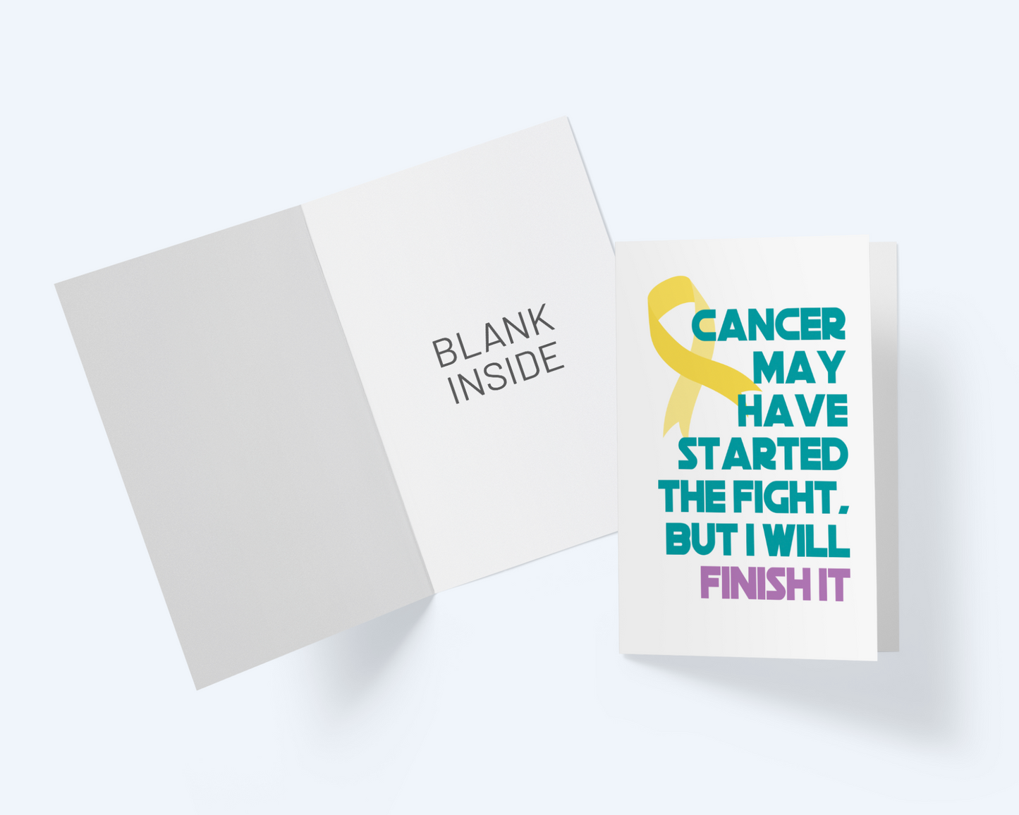 Cancer Fight Greeting Card, Cancer Sucks Fight It Card - Thinking Of You Card.