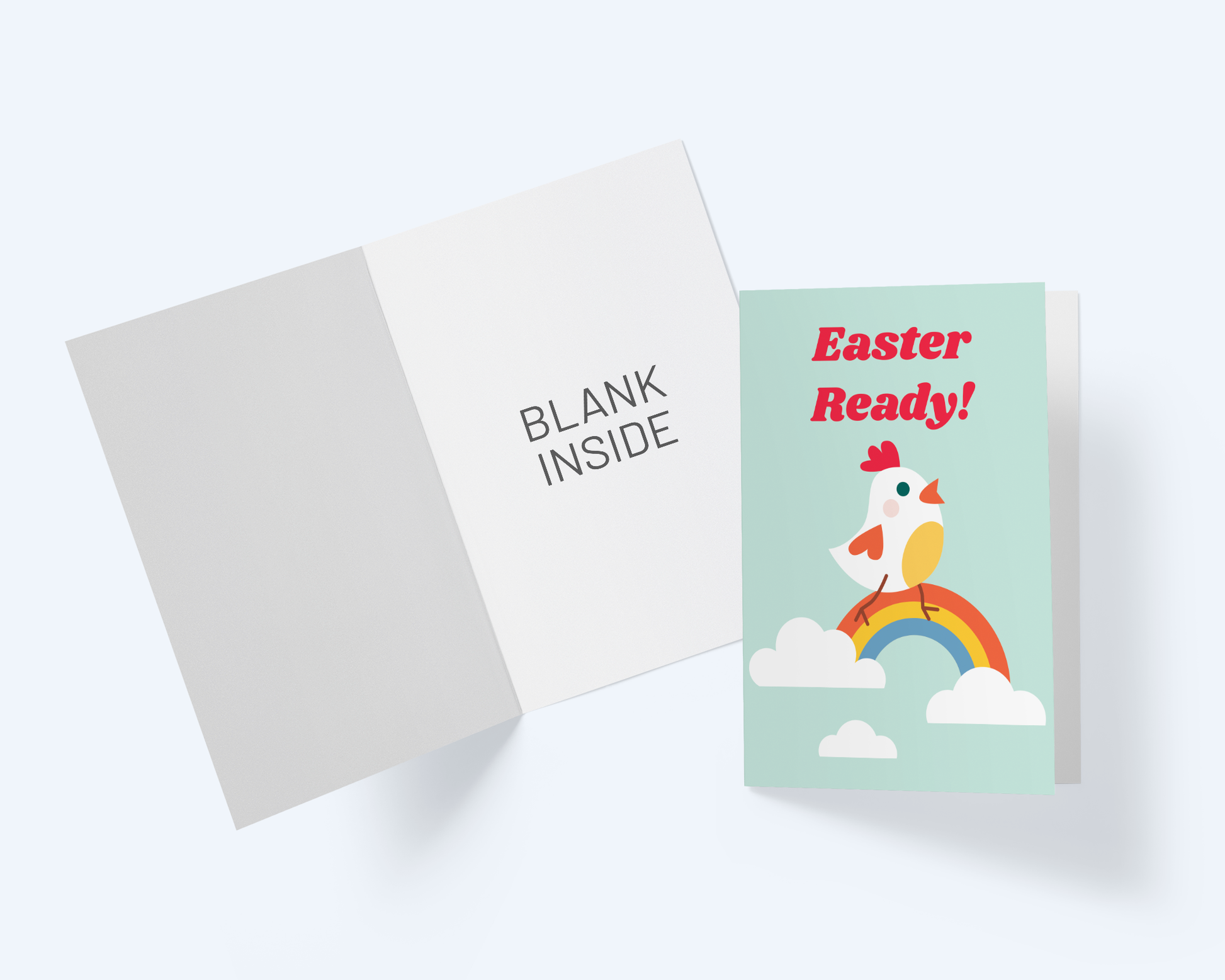 Easter Is Here: Chicken Greeting Card.