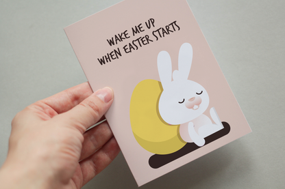Wake Me Up When Easter Starts Postcard Bundle: Pack Of 5 or 10 Postcards.