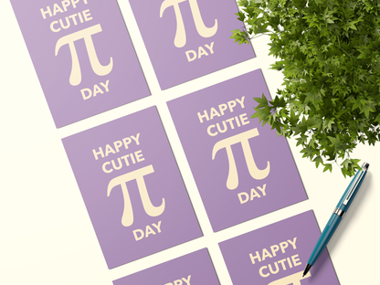 Happy Cutie Pi Day Postcard Bundle: Pack Of 5 or 10 Postcards..