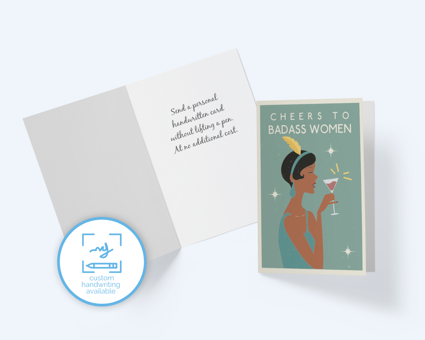 Cheers To Badass Women - Thinking Of You Greeting Card - Women's Day Greeting Card.