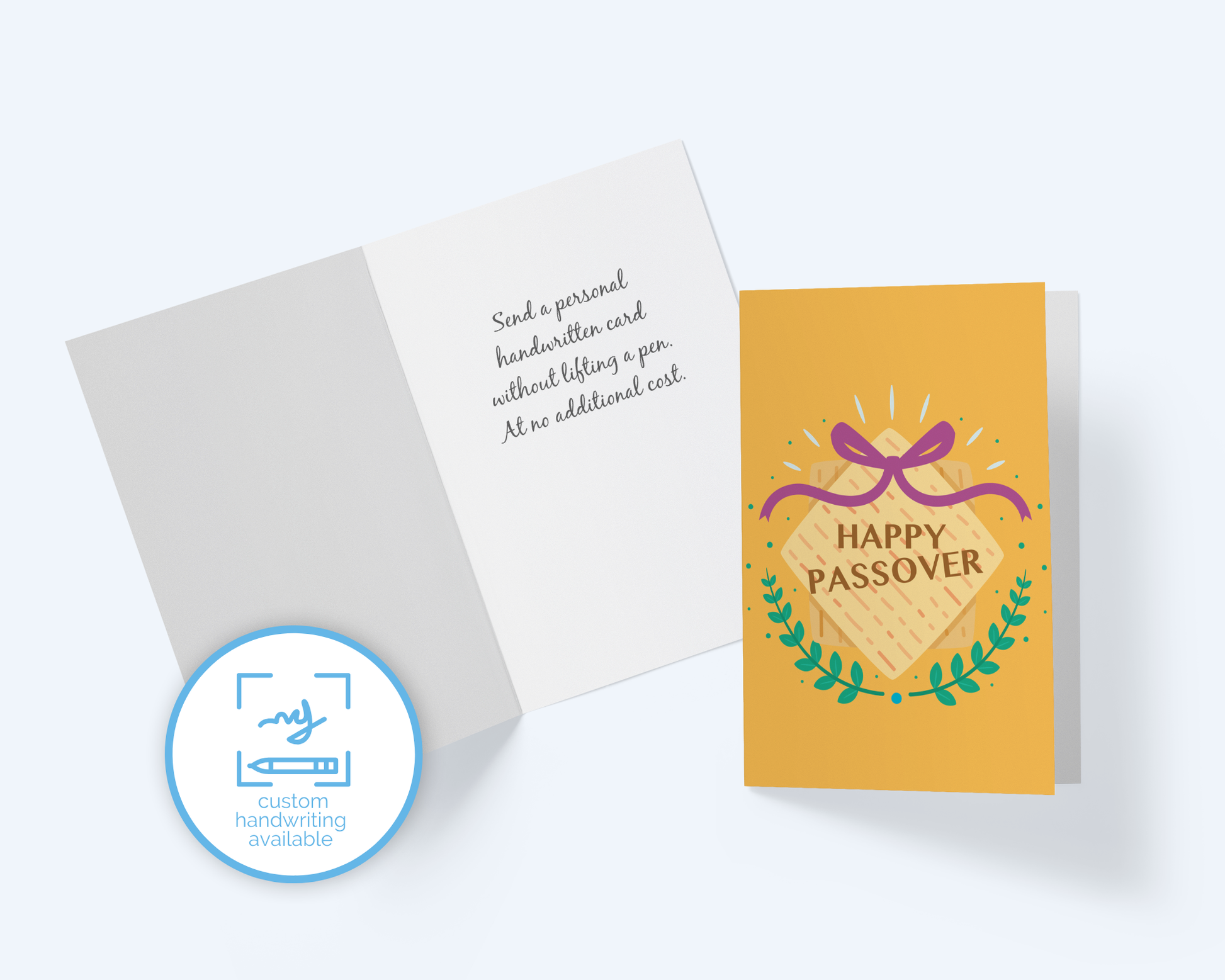 Happy Passover Matzo Or Matzah - Greeting Card For Passover.