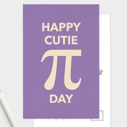 Happy Cutie Pi Day Postcard Bundle: Pack Of 5 or 10 Postcards..