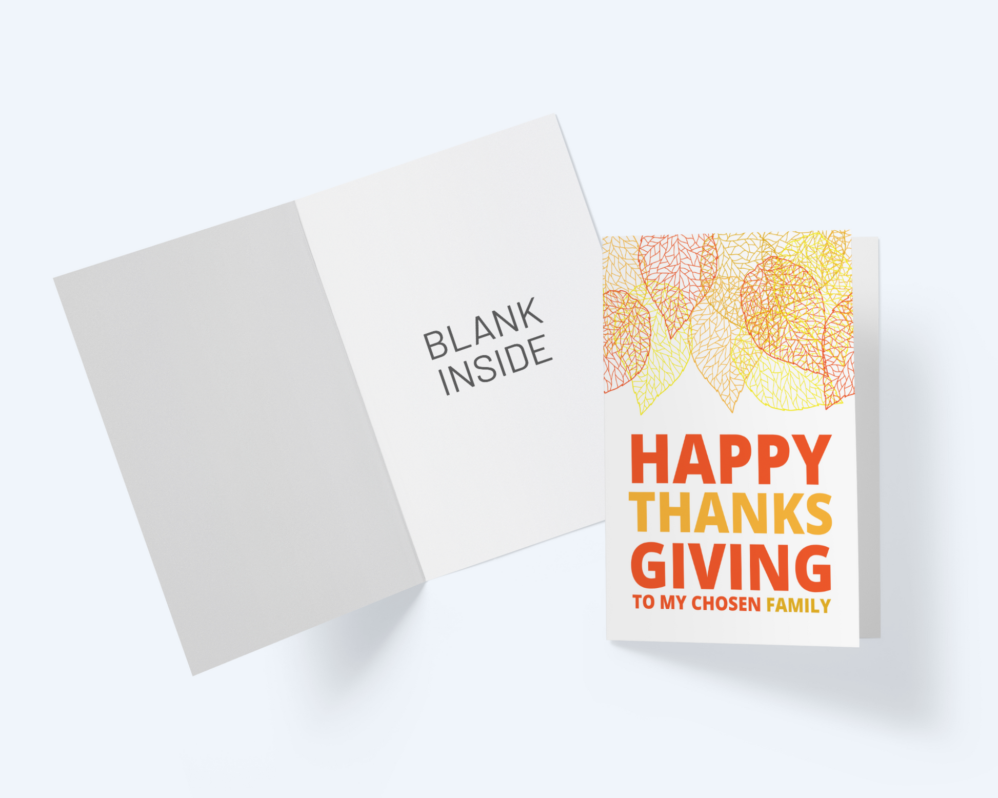 Happy Thanksgiving: My Chosen Family Thanksgiving Greeting Card, Note Cards Tor Thanksgiving.