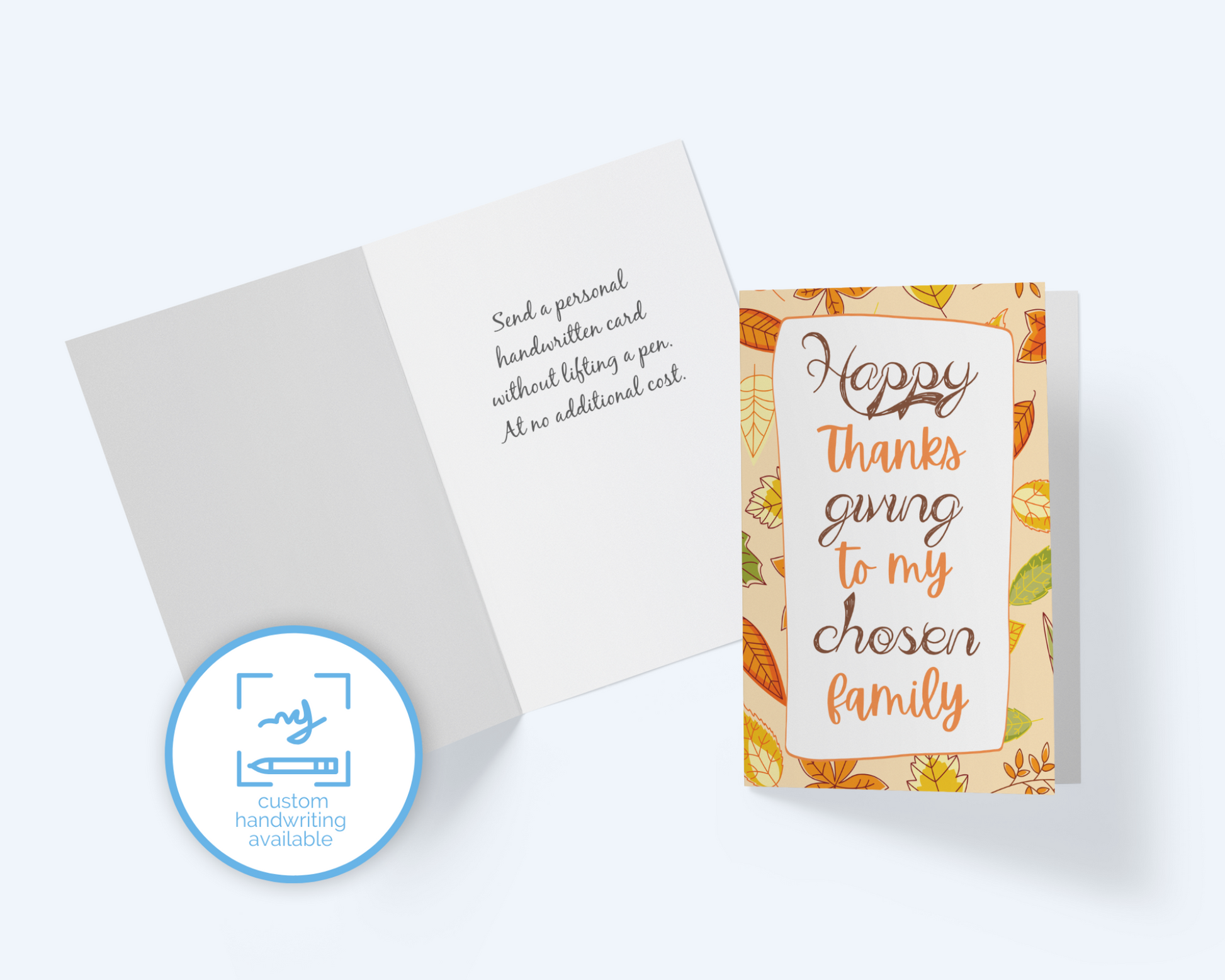 Chosen Family: Happy Thanksgiving Greeting card, Thanksgiving Note Card.