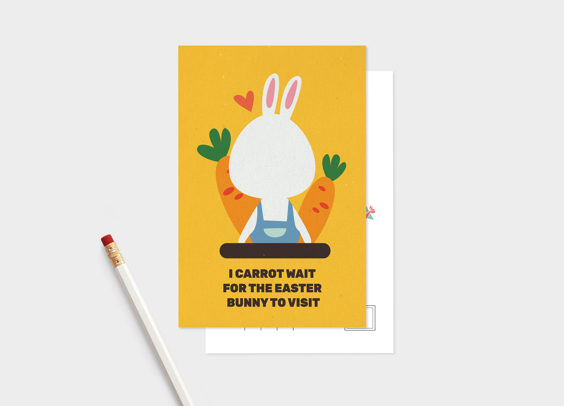 I Carrot Wait For The Easter Bunny To Visit: Easter Postcard Bundle; Pack Of 5 Or 10.