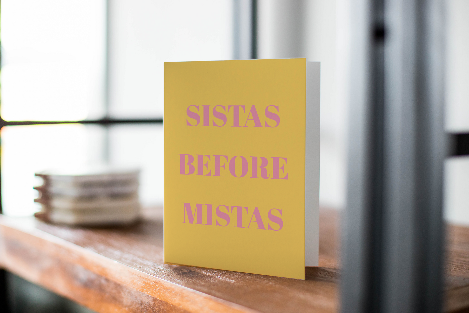 Galentine's Day Greeting Card - Sistas Before Mistas.