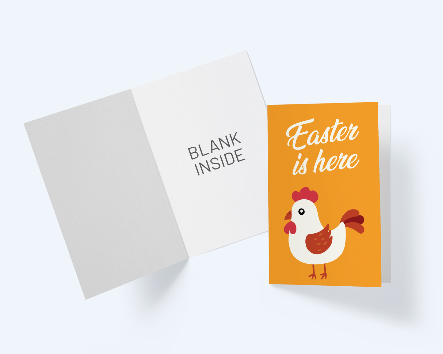 Easter Is Here: Chicken Greeting Card.