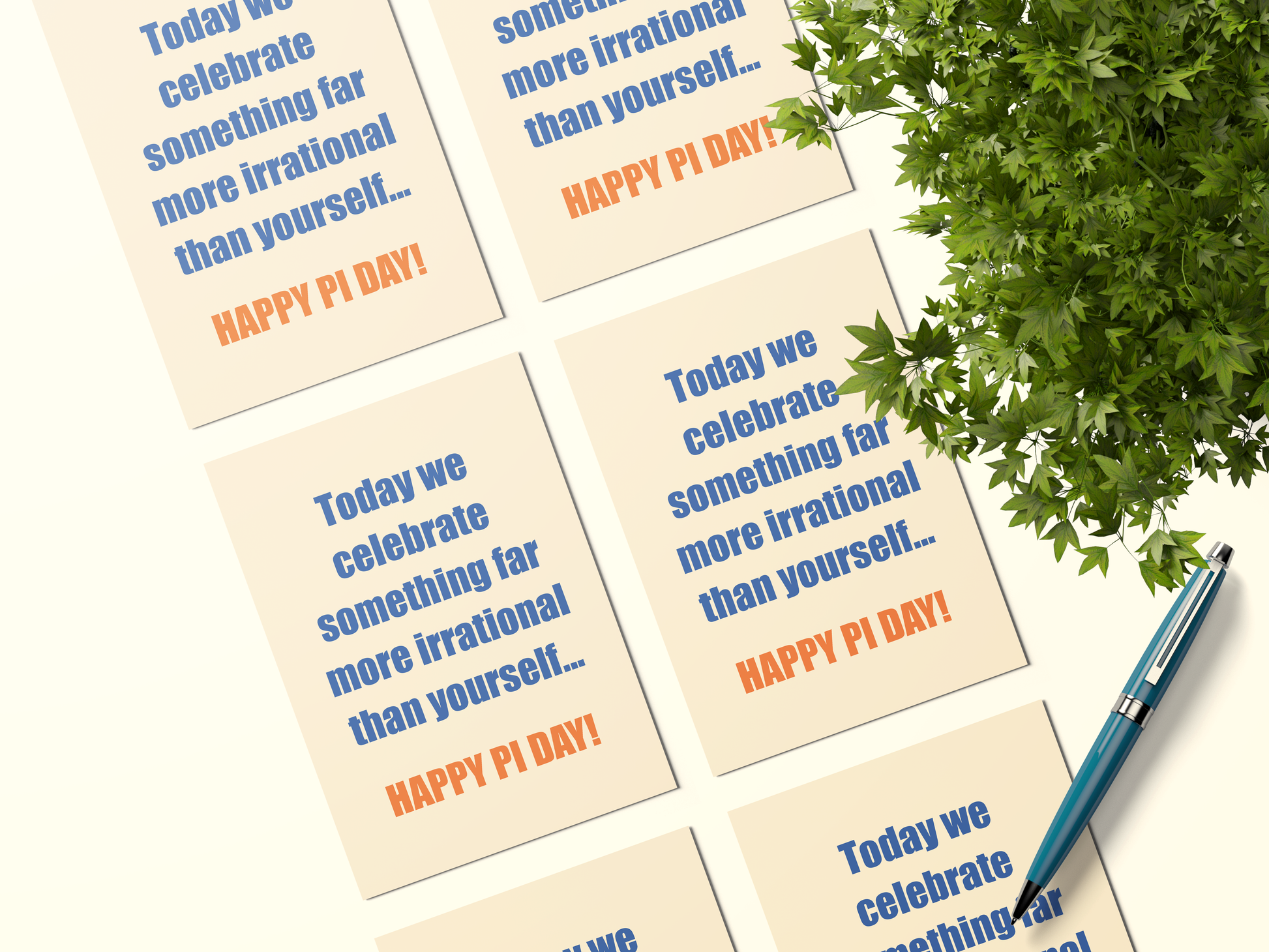 Happy Pi Day! Postcard Bundle: Pack Of 5 Or 10 Postcards.