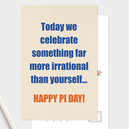 Happy Pi Day! Postcard Bundle: Pack Of 5 Or 10 Postcards.