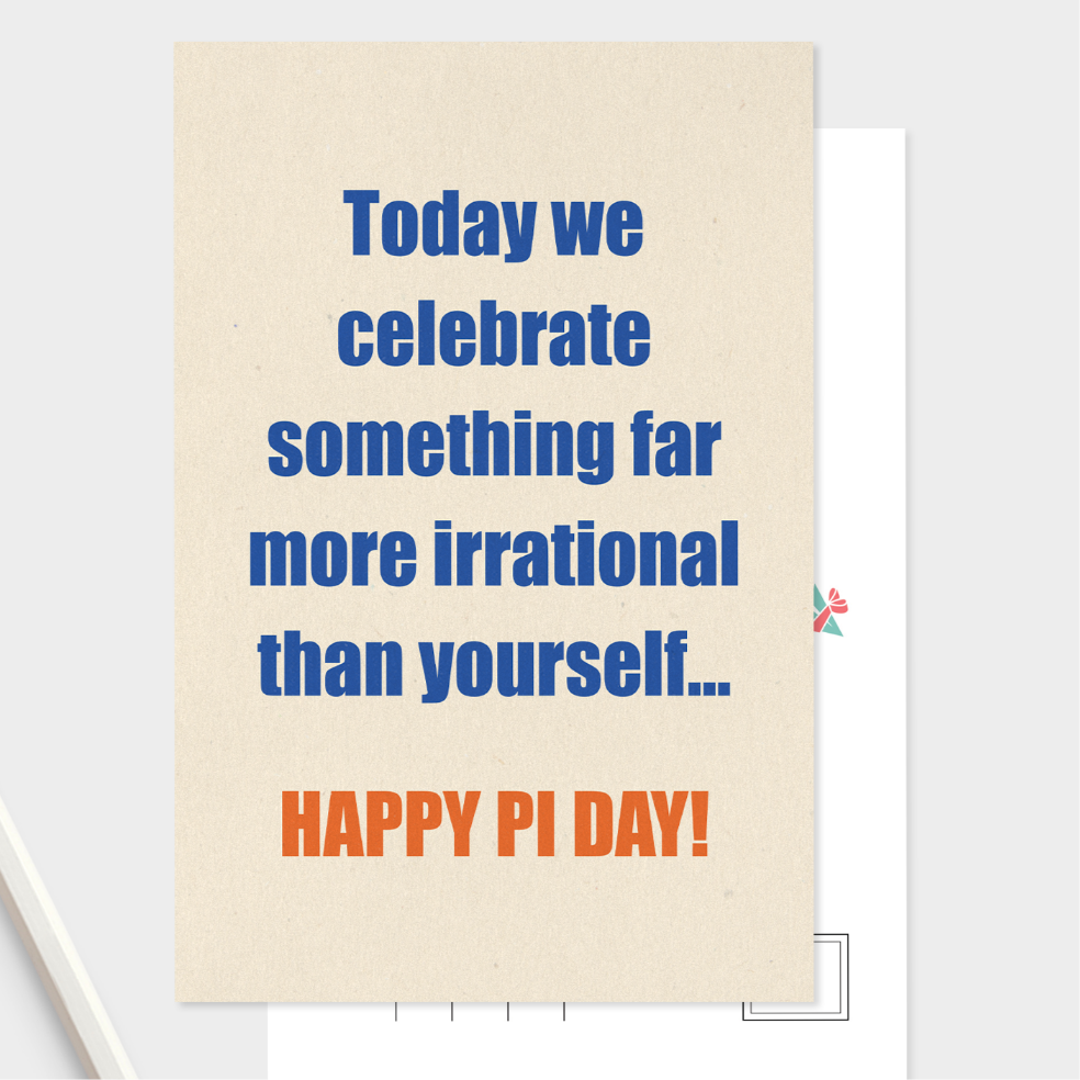 Happy Pi Day! Postcard Bundle: Pack Of 5 Or 10 Postcards.