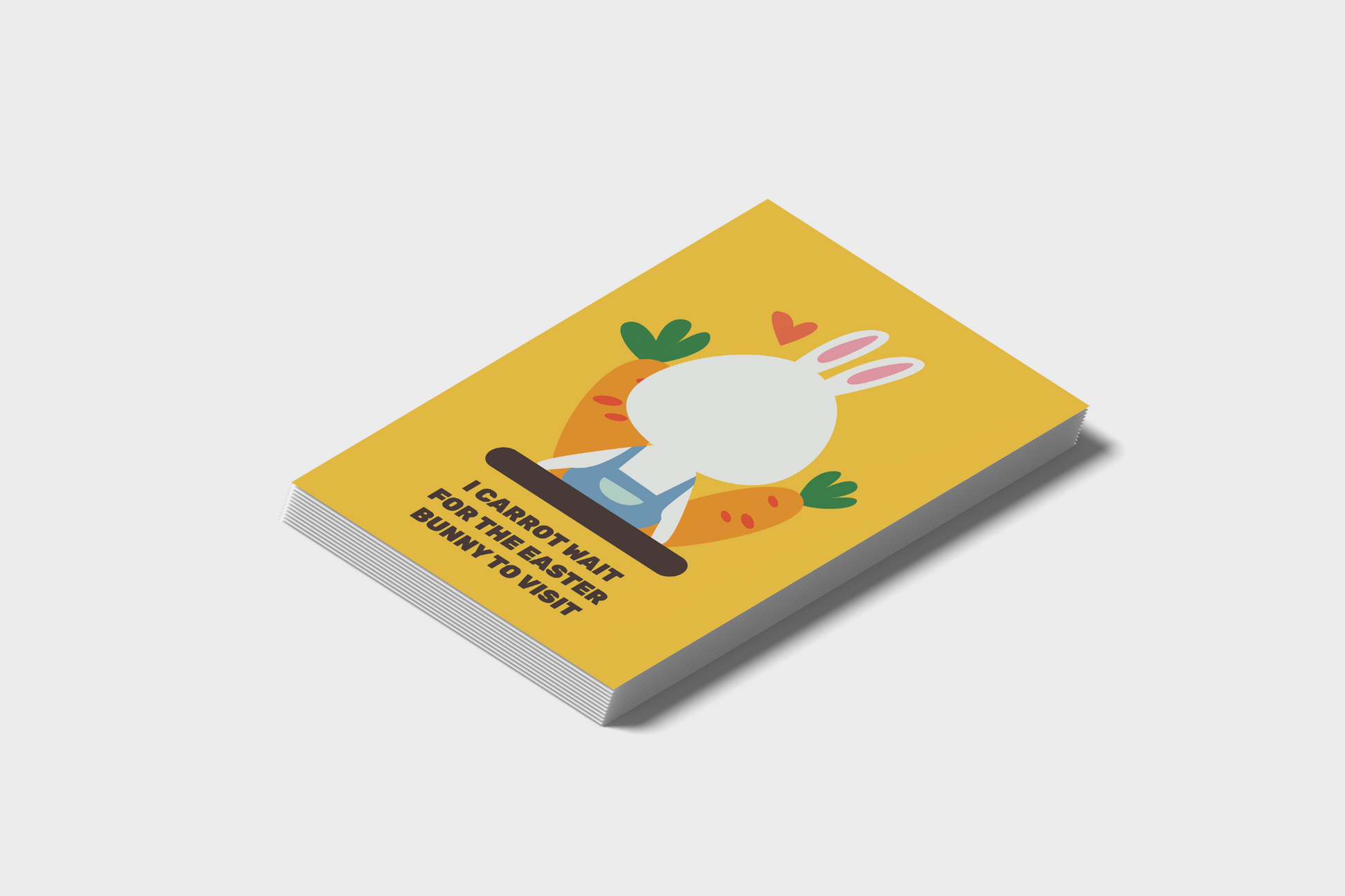 I Carrot Wait For The Easter Bunny To Visit: Easter Postcard Bundle; Pack Of 5 Or 10.