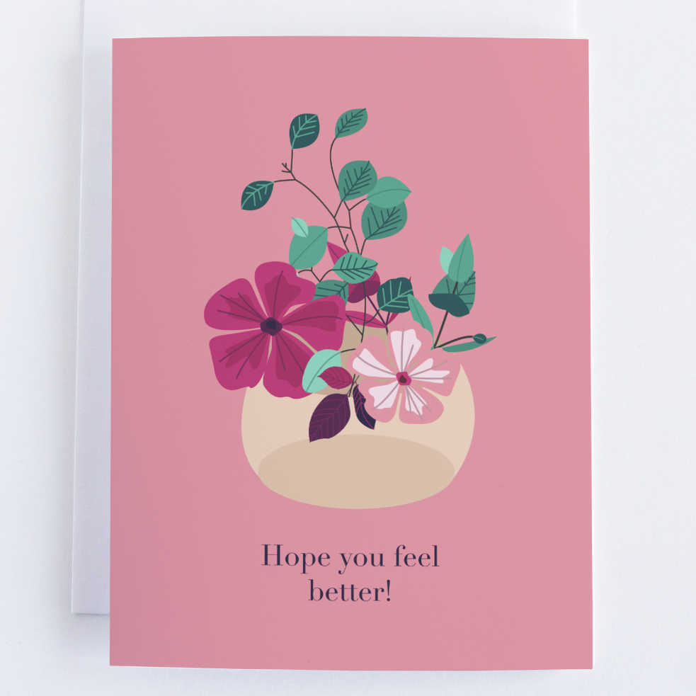 Hope You Feel Better - Get Well Soon Greeting Card.