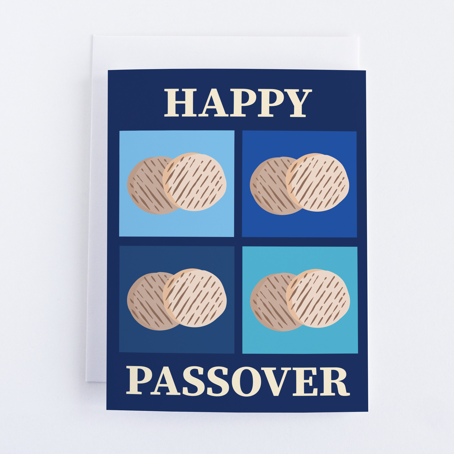 Happy Passover Matzo Matzah - Greeting Card For Passover.