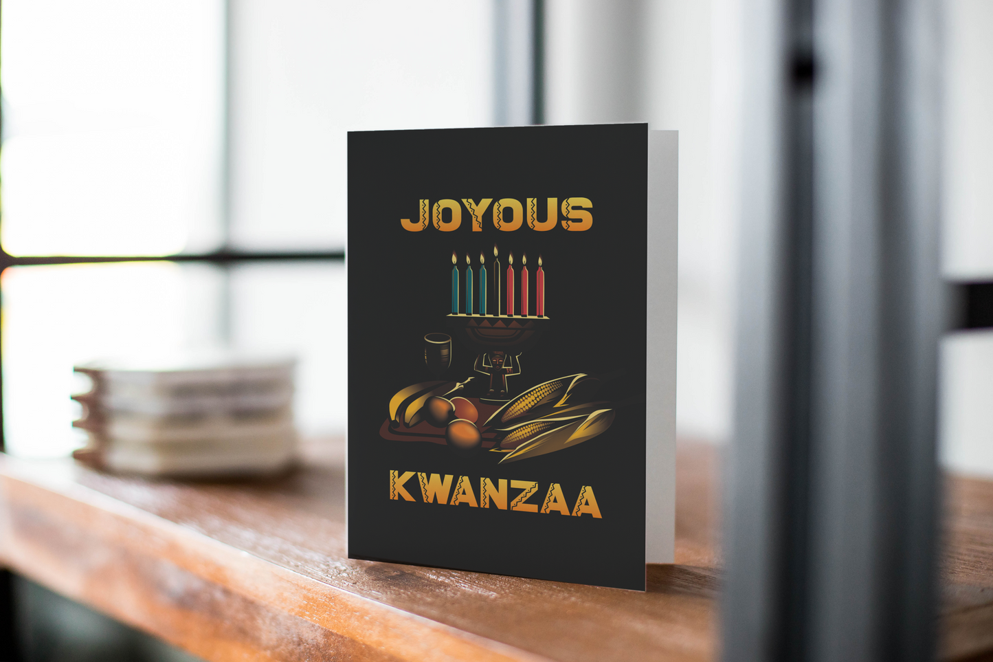 Joyous Kwanzaa Greeting Card, Kwanzaa Holiday Greeting Card.