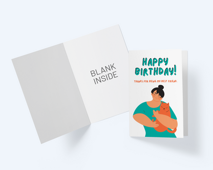 Happy Birthday Greeting Card For Friends Birthday.