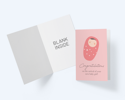 Congratulations On The Arrival of Your New Baby Girl.