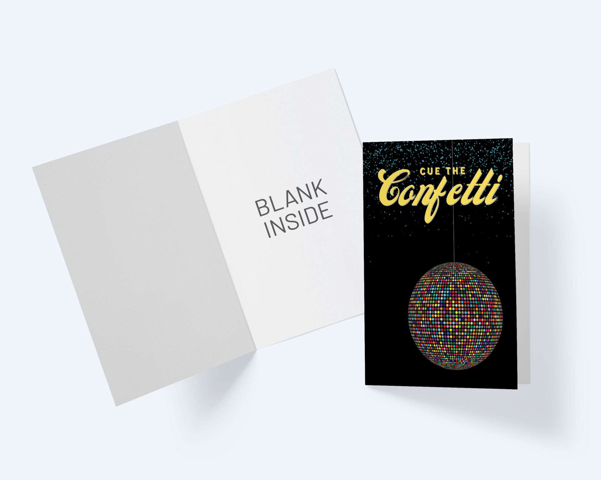 Cue The Confetti, New Years Greeting Card.