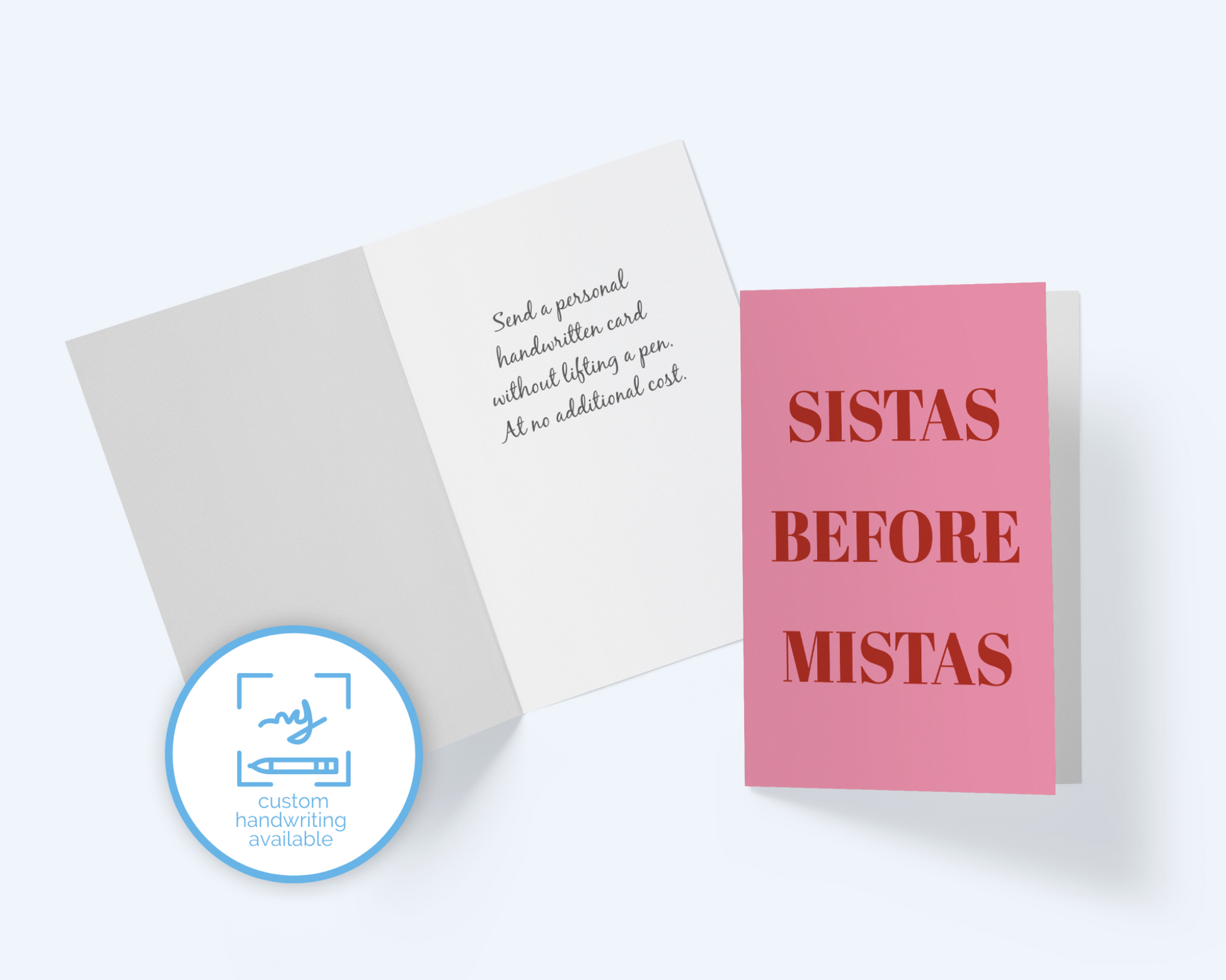 Galentine's Day Greeting Card : Sistas Before Mistas.