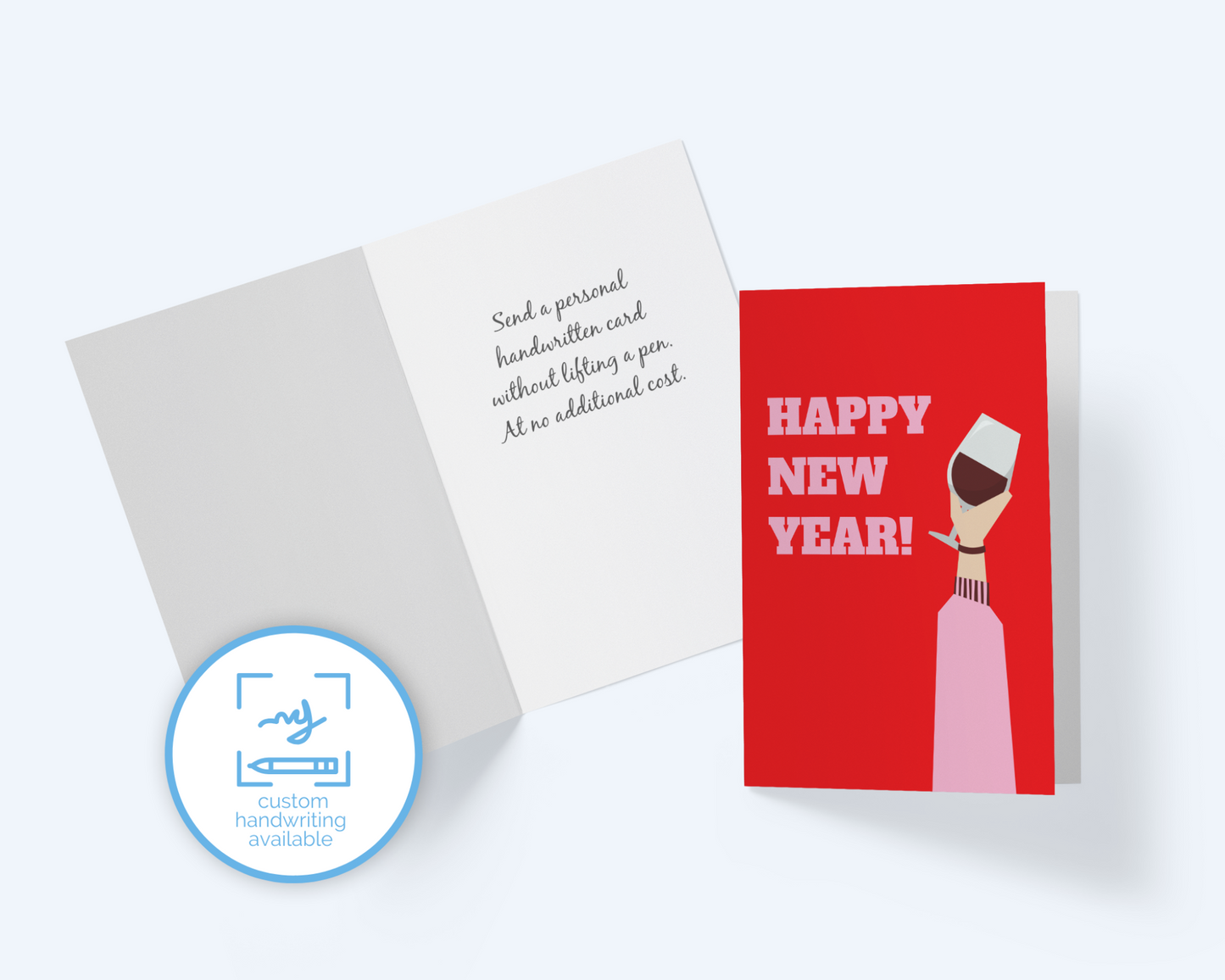 Happy New Year Greeting  Card : Wine Lover's New Year Card.