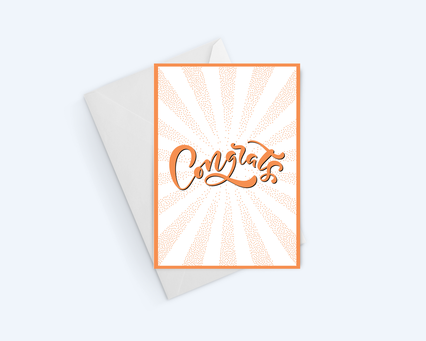 Orange Congrats Greeting Card - Congratulations Card.