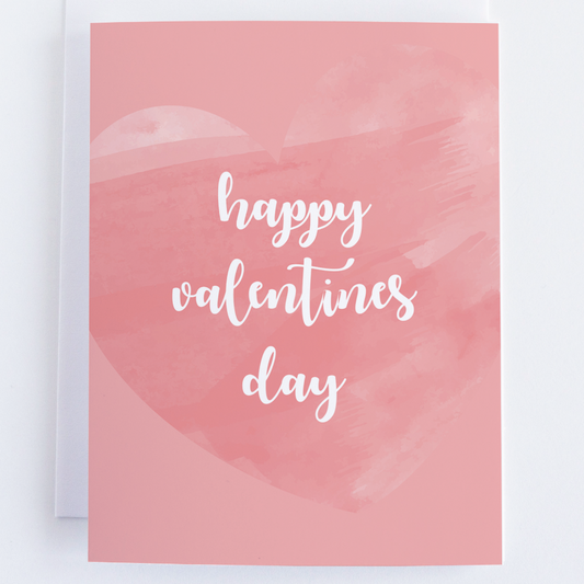 Happy Valentine's Day Greeting Card - Marbled Hearts.