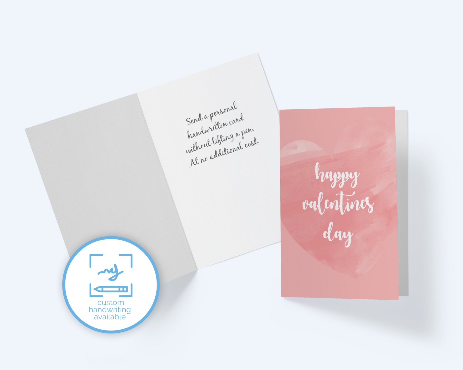 Happy Valentine's Day Greeting Card - Marbled Hearts.