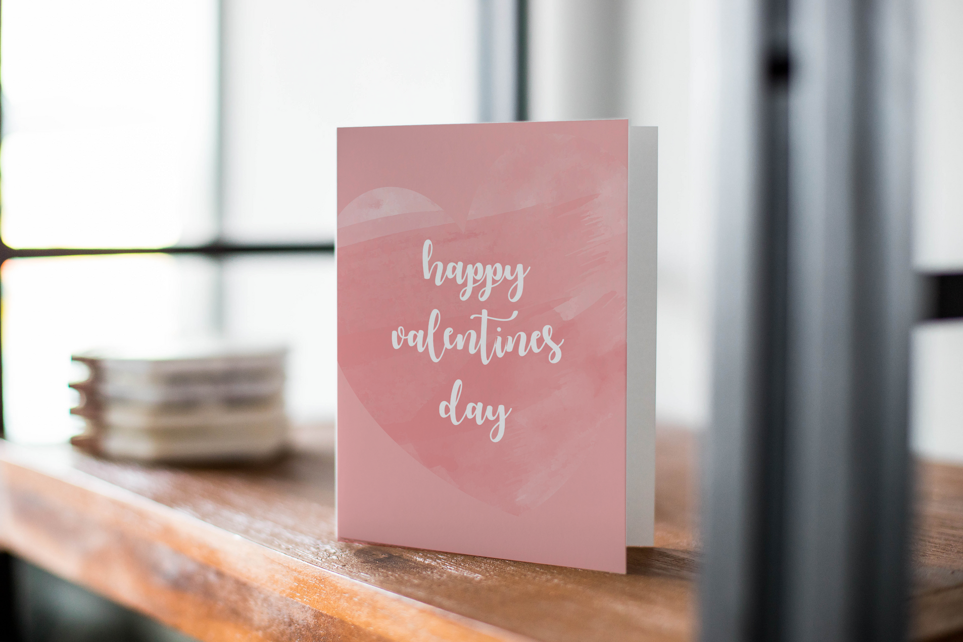 Happy Valentine's Day Greeting Card - Marbled Hearts.
