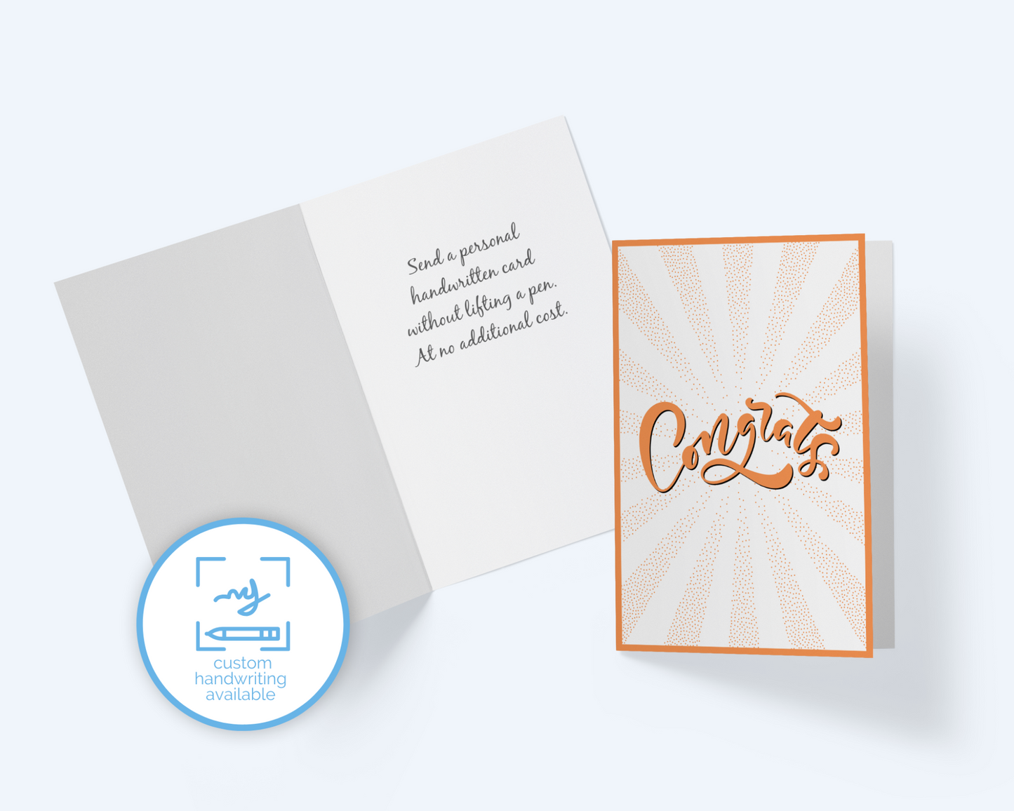 Orange Congrats Greeting Card - Congratulations Card.