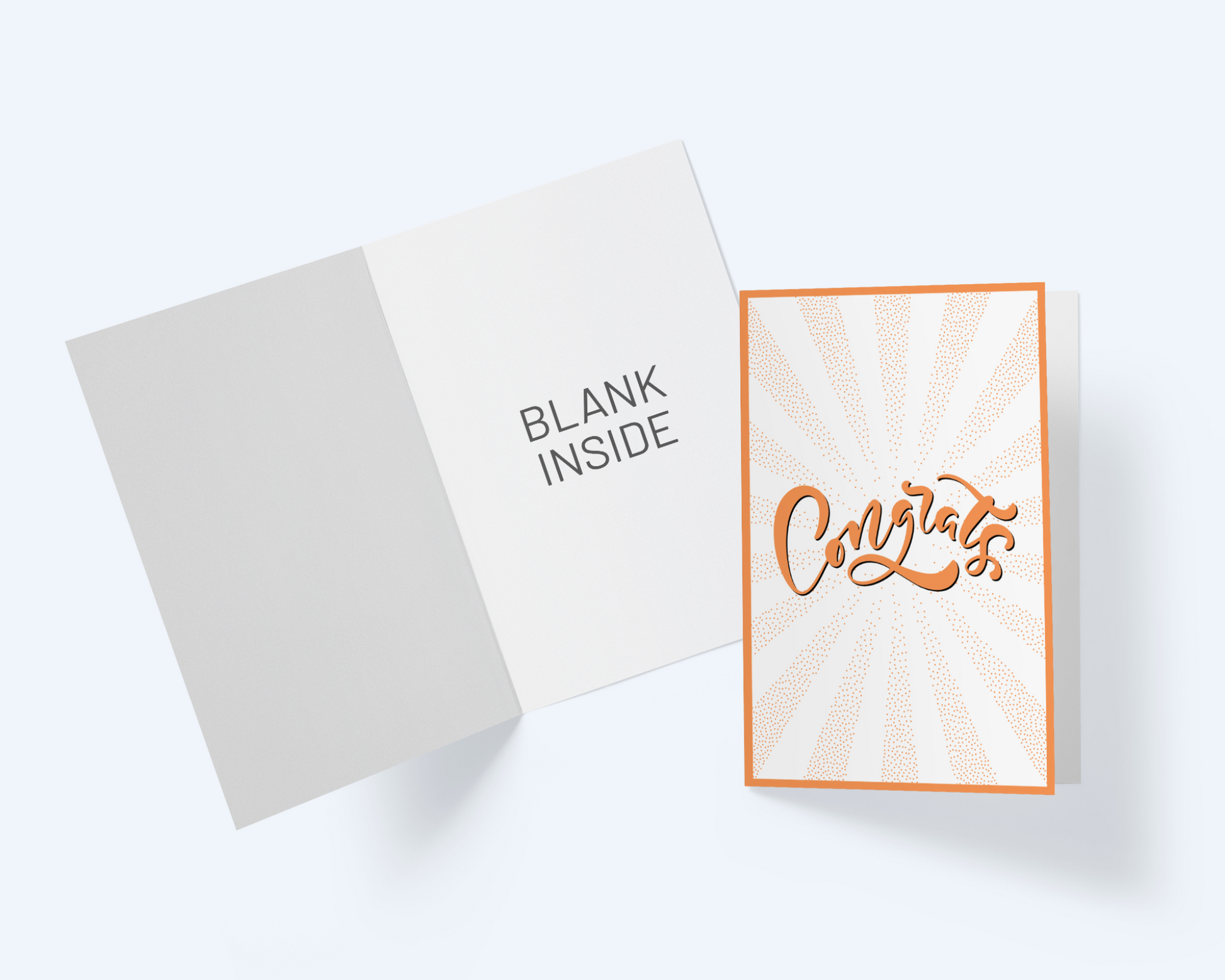 Orange Congrats Greeting Card - Congratulations Card.