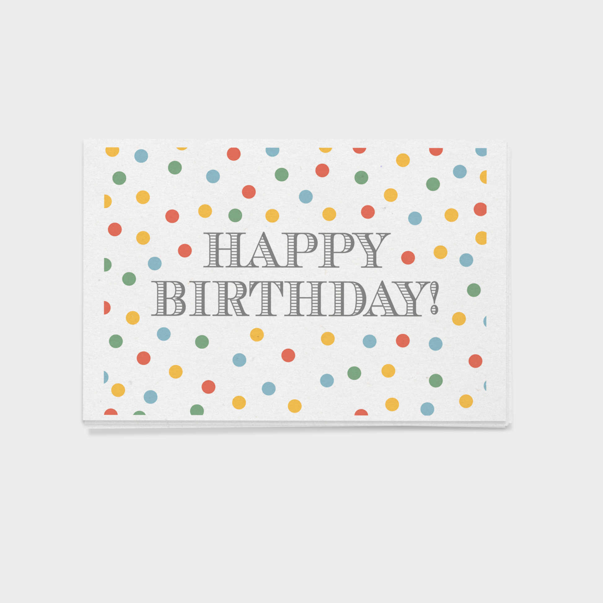 Happy Birthday Confetti Postcard Pack Of 5 or 10 Cards.