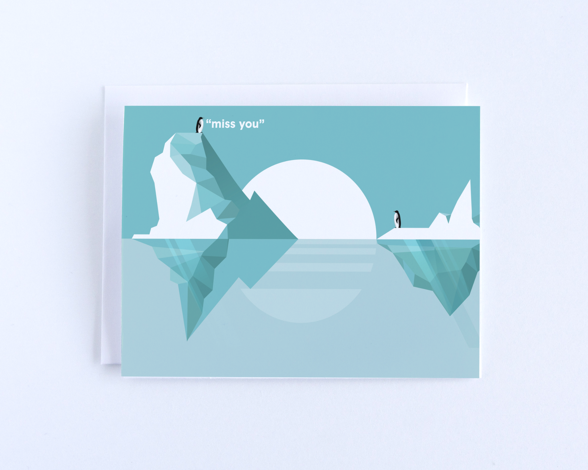 Penguins I Miss You Greeting Card: Thinking Of You Card.
