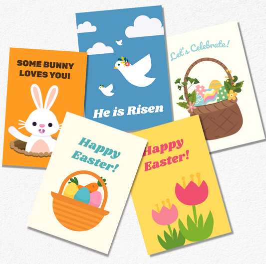 Happy Easter Postcard Bundle: Pack Of 5 Or 10 Postcards