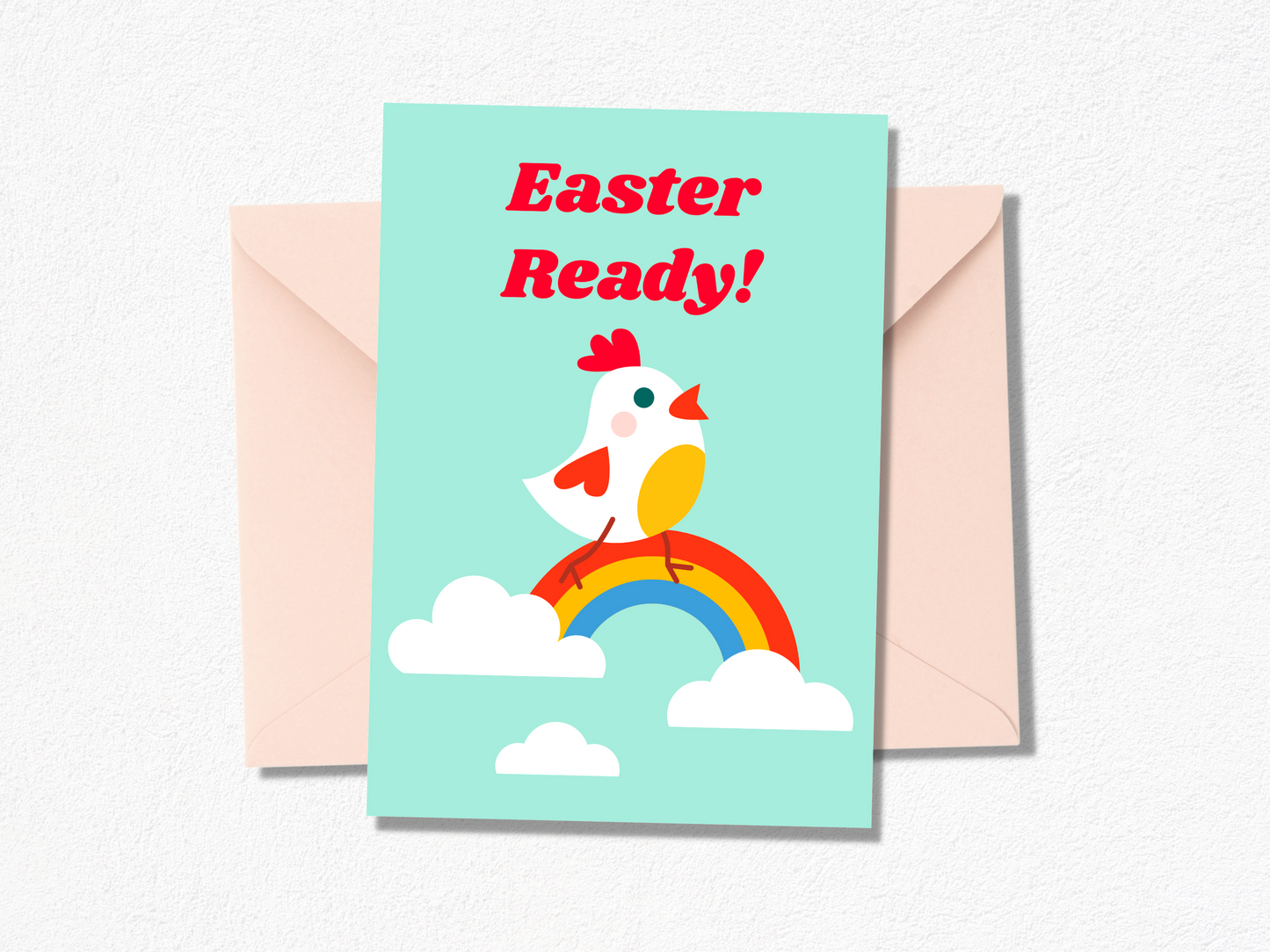 Easter Is Here: Chicken Greeting Card