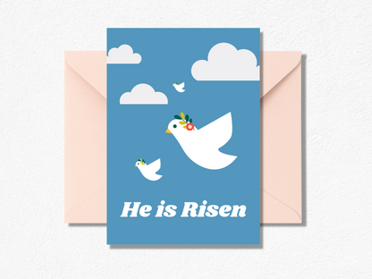 He is Risen Easter Card  Religious Notecard for Easter Basket | Christian Gift