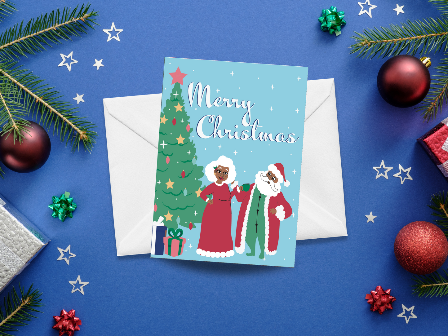 Black Paper Party Home For the Holidays Collection -  Merry Christmas Personalized Christmas Card
