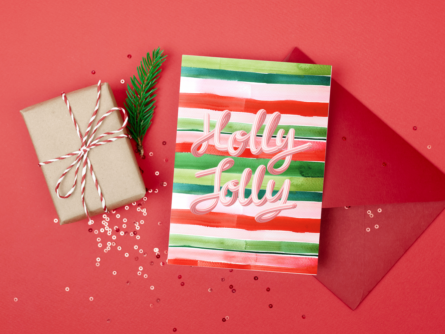 Holly Jolly Holidays - Christmas Greeting Card