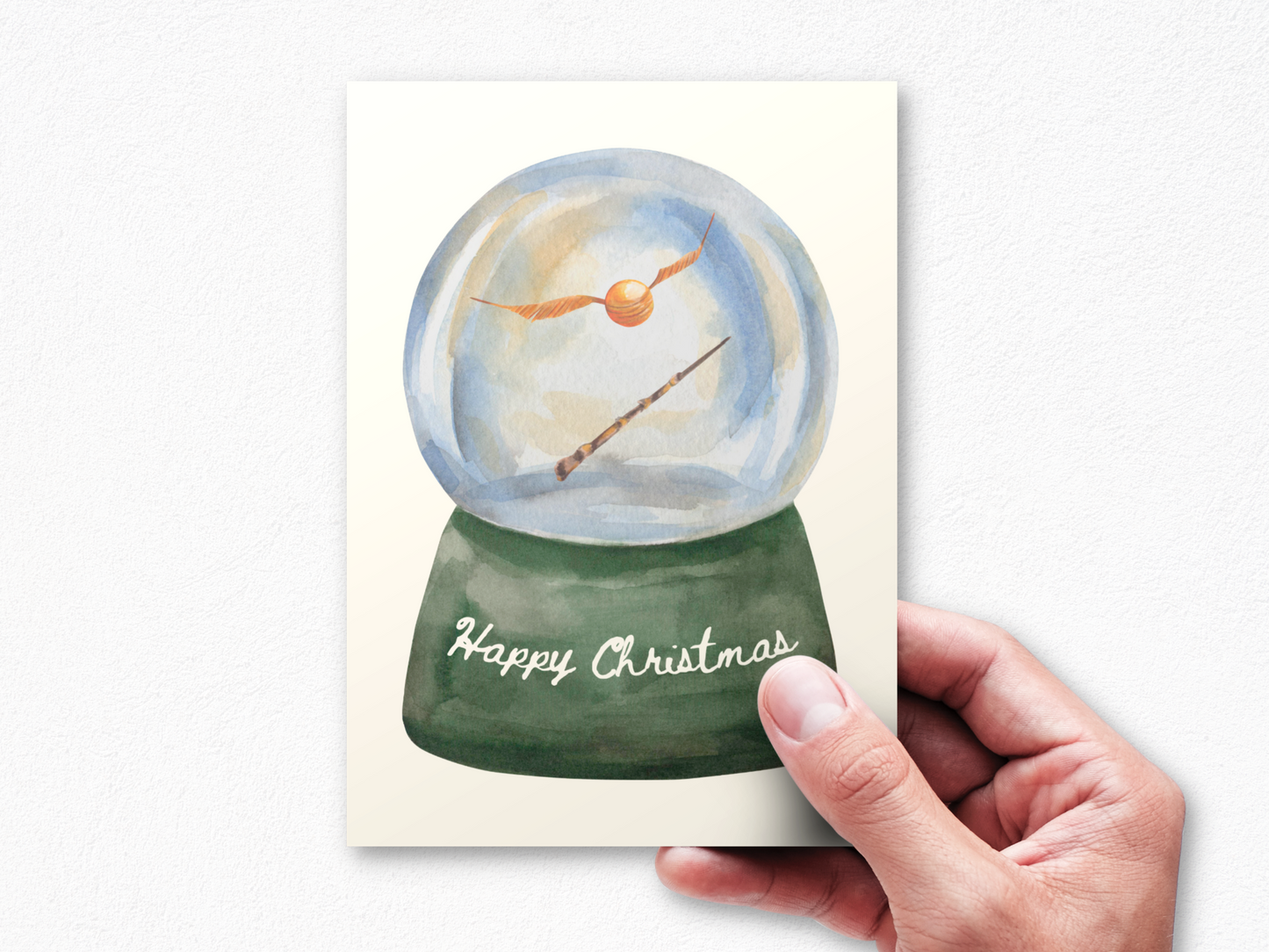 Golden Snitch - Happy Christmas Greeting Card