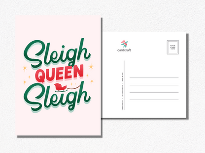 Sleigh Queen Sleigh! Christmas Postcard Pack