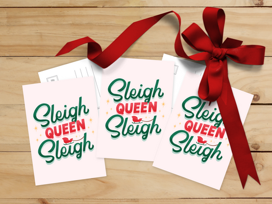 Sleigh Queen Sleigh! Christmas Postcard Pack